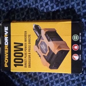 🔌 POWER DRIVE 100W DIRECT PLUG POWER INVERTER.. BRAND NEW IN BOX 🎁